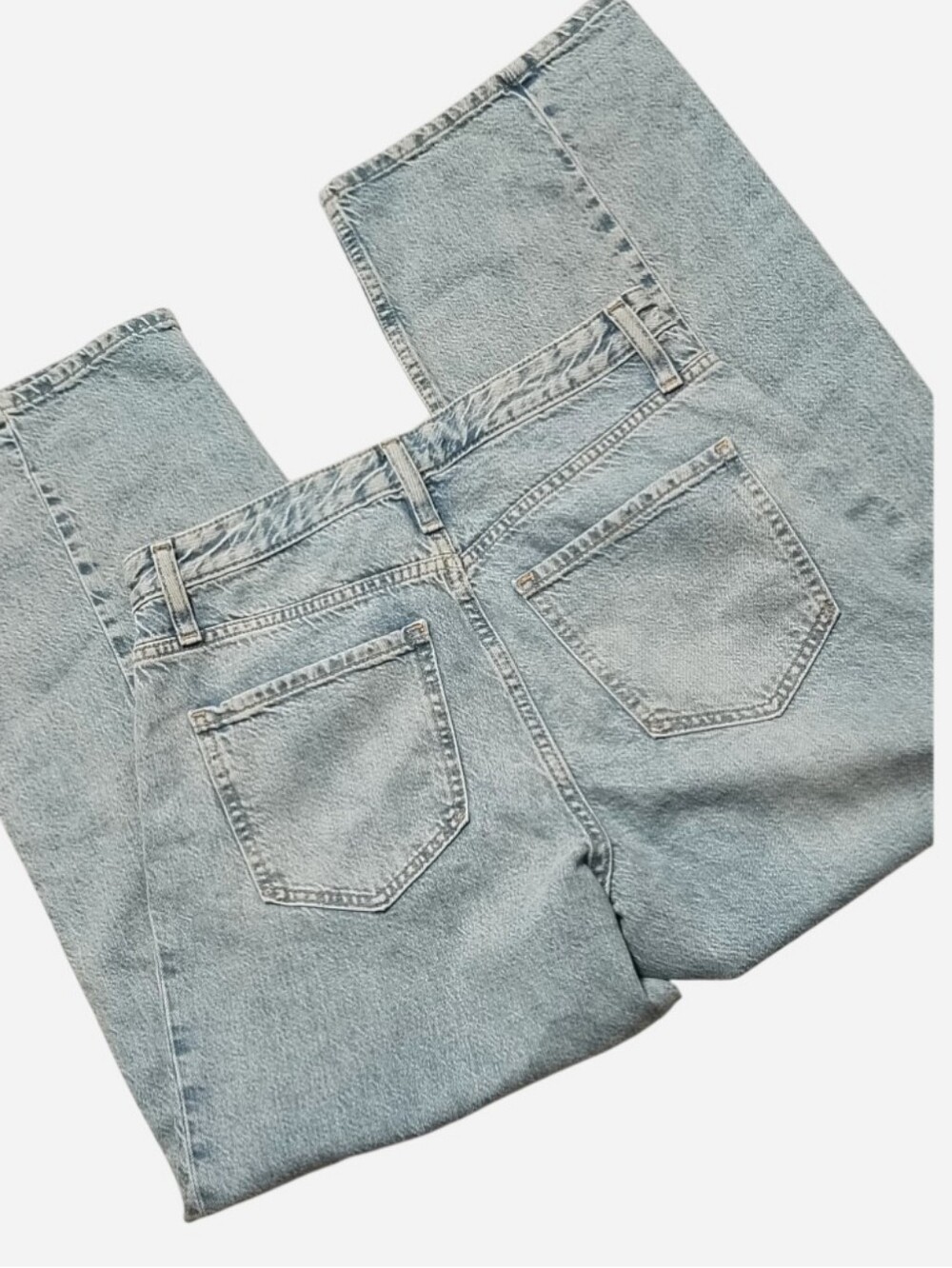 NWT ZARA Collection Mid-Rise Relaxed Ankle Jeans Women's 8 Light Blue Washed NEW - Picture 6 of 10